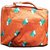 Mosh Orange Green Print Foldable Light Weight And Water Proof Washable Backpack For School Collage or Travel.