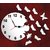 3d designer mirror butterfly non ticking and silent wall clock