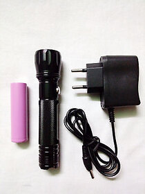 JY SUPER JY-859 RECHARGEABLE LED TORCH Flashlight 200 METER AREA COVER
