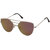 Arzonai Classy Mirrored Square Shape Silver-Pink UV Protection Sunglasses For Women [MA-033-S3 ]