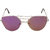 Arzonai Classy Mirrored Square Shape Silver-Pink UV Protection Sunglasses For Women [MA-033-S3 ]