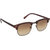 Arzonai Ultimate Clubmaster Shape Brown-Brown UV Protection Sunglasses For Men & Women [MA-094-S11 ]