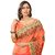 Ujjwal Creation Women's Fashion Wedding  Silk Orange Saree