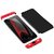 Kartik 3 in 1 360 Full Body Protection Original Double Dip Case Matte Hard Back Case Cover for OPPO F3 (Black  Red)