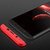 Kartik 3 in 1 360 Full Body Protection Original Double Dip Case Matte Hard Back Case Cover for VIVO V7 (Black  Red