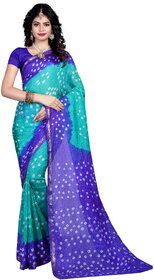 Svb Saree Multicolour Bandhani Tussar silk  bandhani saree