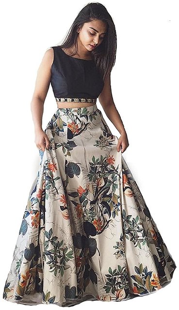 Buy F Plus Fashion Latest Designer Flower Printed Party Wear Semi Stitched  Kids Lehenga Choli(Suitable To 8-13 Year Girls ) Online @ ₹549 from  ShopClues