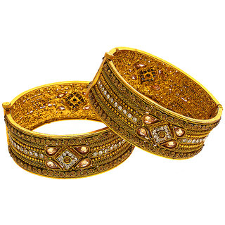 Buy Anuradha Art Golden Colour Studded Sparkling Stone Traditional