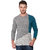 Campus Sutra Men's Grey Plain T-shirt