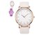 IDIVAS 14Color Changing Watch  Leather Strap Golden Case Women Watch Girl Watch Ladies Watch White to Purple by HRV