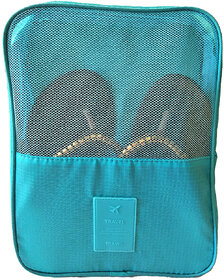 Mosh Light Blue Travel Shoes Bag Luggage Organizer