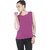 Wish Tree Casual Sleeveless Solid Women Purple Top