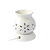 Skycandle Electric Ceramic Candle Holder |White Color |Flower Cutwork Design|Pot Shaped|Uniquely Simple|Flowery Shadow Impression Afterburn | Exotic Ambience| Pack of 1