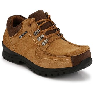 Knoos Men's Tan Leather Lace-up Casual Boots
