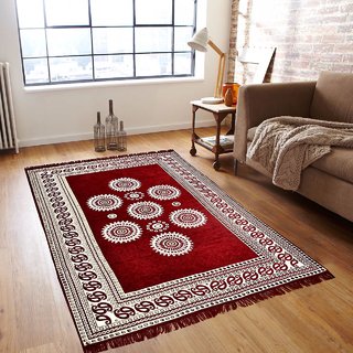 Buy Manvi Creations Maroon Cotton Designer Carpet 5 Feet X 7 Feet Online Get 90 Off