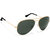 David Martin Golden  Green Aviator Sunglass + Free Black Wayfarer (UV Protected) Sunglass