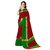 Janvi Sales Red Poly Cotton Striped Pattern Saree With Matching Blouse Piece (jvcndPC16)