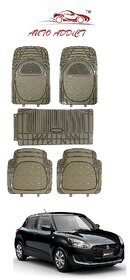 Auto Addict Car Rubber PVC Car Mat 6204 Foot Mats Smoke Color for Hyundai i10