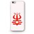 Desiways - Printed hard case back cover for Iphone  6/6s Red and White Shiva Trishool Design