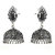 Peacock Design Oxidized Silver Jhumki Earrings