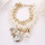 Luxury Artificial Pearl Jewelry Cherry Pendant Bracelet Quartz Watch for girls