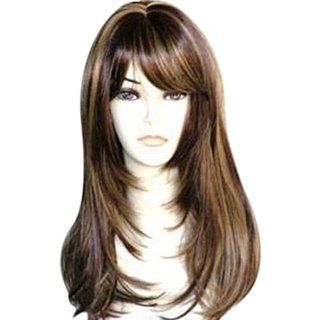 Buy PARAM Brown Human hair With Golden Highlight Hair Wig Online @ ₹2899  from ShopClues