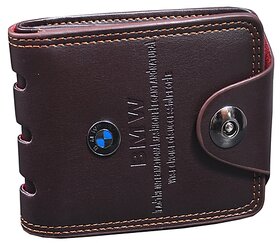 Y GREEN Men PU leather Brown Bi-fold Wallet