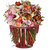 Wooden Wall Hanging Flower Vase Basket Interior Design Decorative, Christmas or Valentine's Day Gift by WILLART