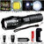 450 Meter Zoomable 5 Mode Rechargeable Waterproof Metal Led Flashlight Torc