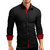 US Pepper Designer Black Red Cotton Shirt (Pack of 1)