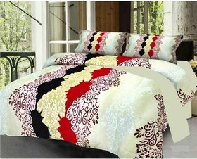 Choco Damas Coffy Double Bedsheet +2 pillow Cover pack of 1