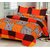 Choco Orange Square Double Bedsheet With 2 Pillow Covers Pack Of 1