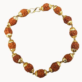 Yuvi Shoppe Gold Plated Rudraksha Bracelet Rakhi for Brother/Bhaiya Yuvi Shoppe Gold Plated Rudraksha Bracelet Rakhi for Brother/Bhaiya