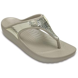 Buy Crocs Sloane Embellished Women Flip in Grey Online 2995