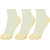Neska Moda 3 Pair Women Beige Plain Cotton No Show No Show loafer Socks S43