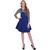 BuyNewTrend Cotton Lycra Royal Blue Dungaree Skirt with Top For Women