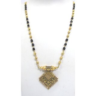                       Antic Square Pendant Golden Stone Mangalsutra                                              
