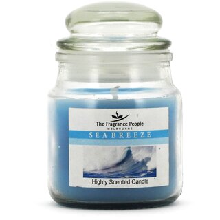 THE HOME SEA BREEZER SMALL JAR CANDLE SMALL ROUND SHAPE BLUE 7.80.60.6 CM