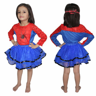 Kaku Fancy Dresses Spider Super Hero Costume For Kids Girl,CosPlay Costume,CaliFor Kidsnia Costume School Annual function/Theme Party/Competition/Stage Shows/Birthday Party Dress