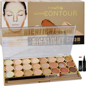 Mars All Round Contour Bronze Highlight Cream Pallette Concealer 24 shade (Multicolor) with kajal