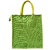 Green Color with Oval Design with Green Rope Handle Jute Burlap Lunch Tiffin Outdoor Handbag Bag Working Office Bag