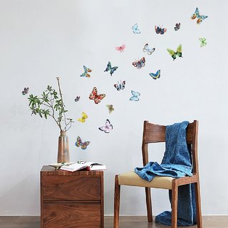 JAAMSO ROYALS The cartoon fly butterfly colorful DIY  Wall Sticker for Home Dcor