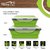 Home Puff Silicone Container Set, 2-Piece (1000ML, 400ML) Green