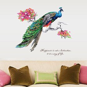 JAAMSO ROYALS Exquisite design animal peacock sticker Wall Sticker for Home Dcor