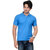 Funky Guys Sky Blue Cotton Blend Polo Collar T-Shirt For Men