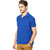 Funky Guys Royalblue Cotton Blend Polo T-Shirt