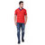 Funky Guys Red Polyster Polo T-Shirt