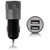 Portable Mini Bullet Shape 2.1A Metal Dual USB Car Charger Universal for phones with 2in1 Charge Cable