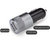 Portable Mini Bullet Shape 2.1A Metal Dual USB Car Charger Universal for phones with 2in1 Charge Cable