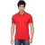 Ketex Men's Red Cotton Blend Polo T-Shirt